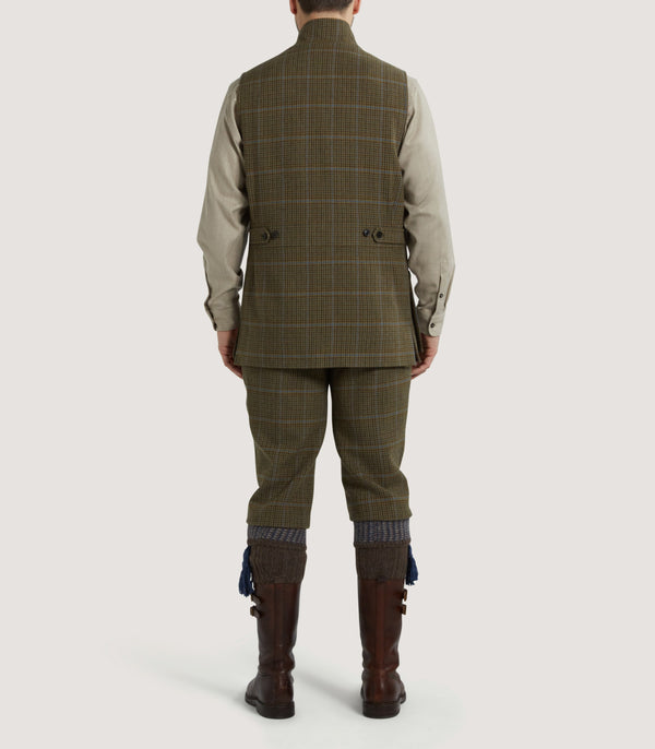Purdey Men's Tom Purdey High Collar Tweed Shooting Vest