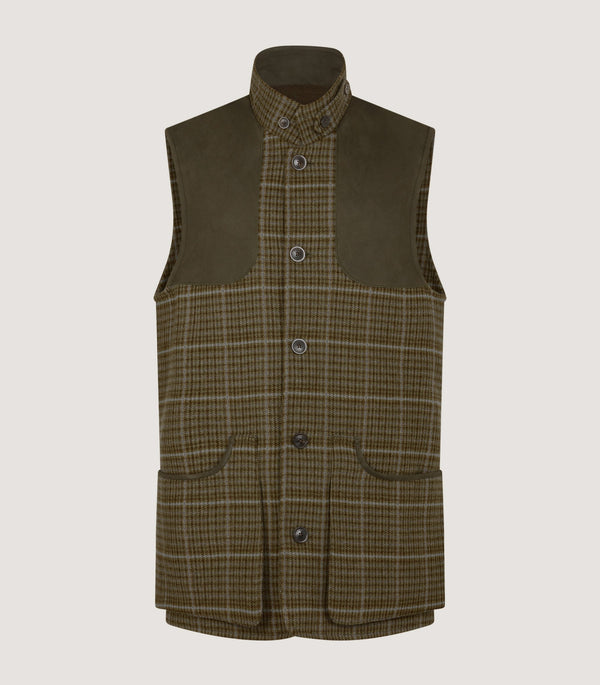 purdey Men's Tom Purdey High Collar Tweed Shooting Vest