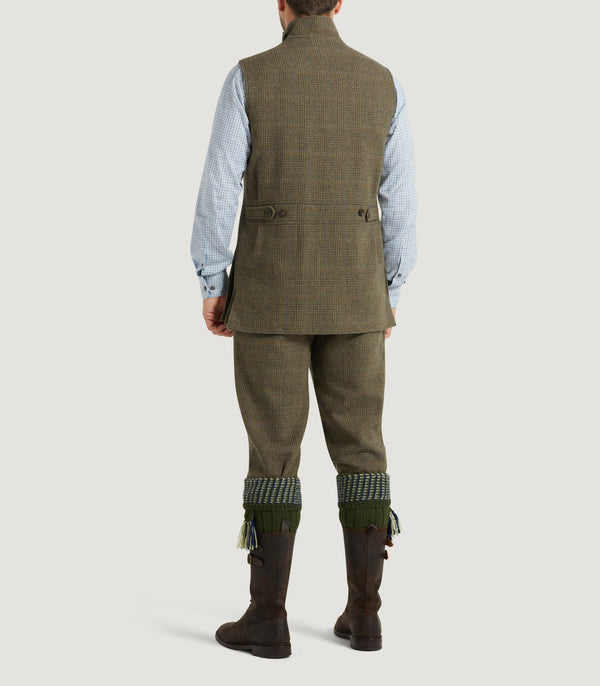 Purdey Men's Tweed High Collar Sporting Vest In Morlich