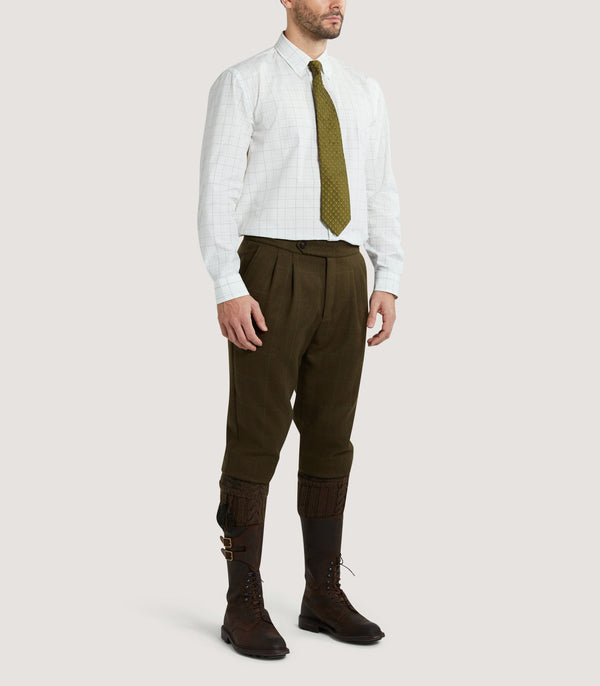 Purdey Men's Tweed Shooting Two Pleat Breek With Storm Cuff In Zetland