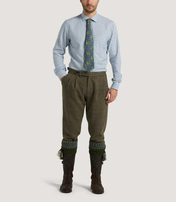 Purdey Men's Tweed Two Pleat Breek With Storm Cuff In Morlich