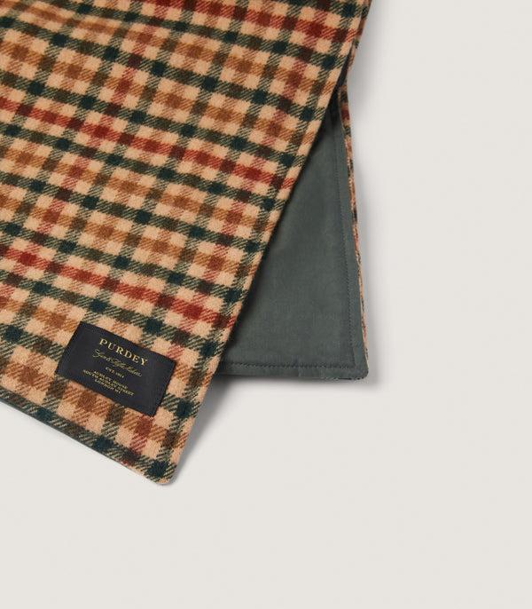 Purdey Outdoor Backed Blanket With Leather Carrier In Rust