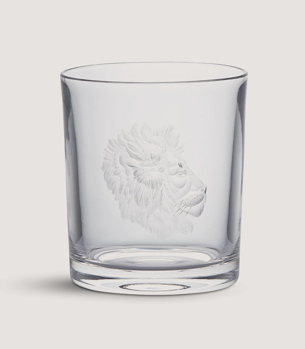 purdey Big Five Crystal Tumbler - Lion
