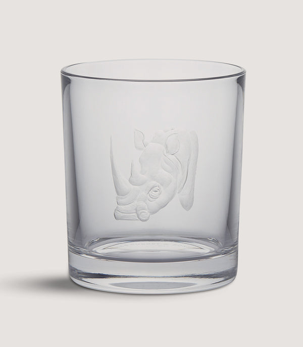 purdey Big Five Crystal Tumbler - Rhino