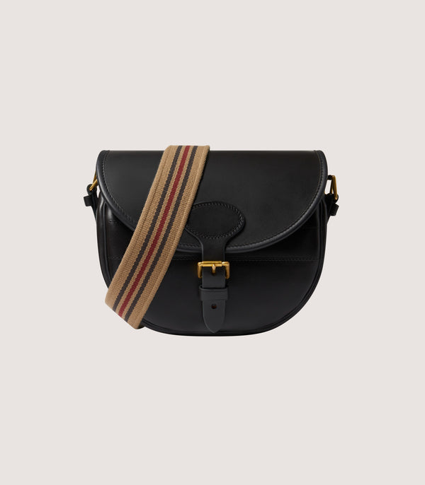 Purdey Bridle Leather Cartridge Bag In Dark Brown