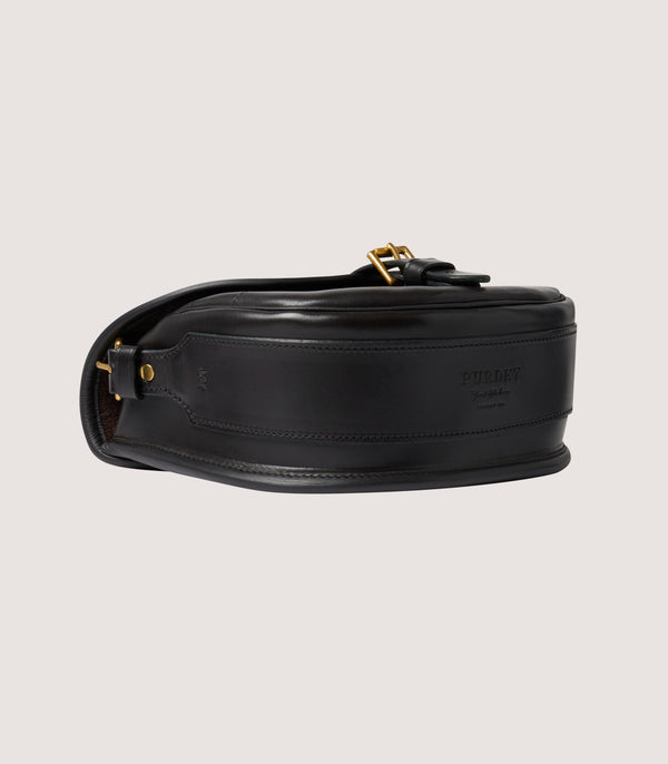Purdey Bridle Leather Cartridge Bag In Dark Brown