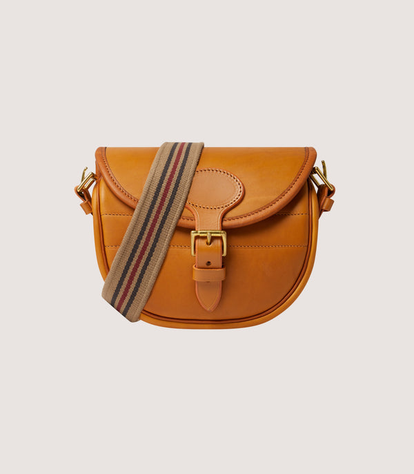 Purdey Bridle Leather Cartridge Bag In Tan