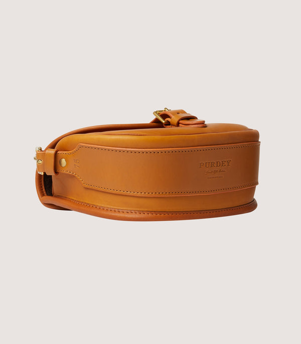 Purdey Bridle Leather Cartridge Bag In Tan