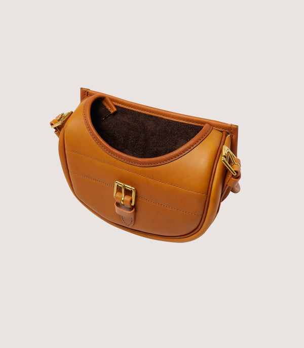 Purdey Bridle Leather Cartridge Bag In Tan