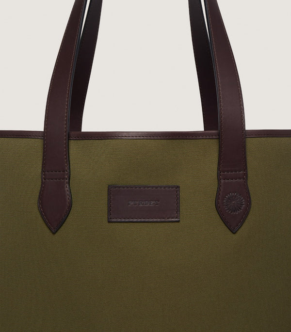 Purdey Canvas Tote In Khaki