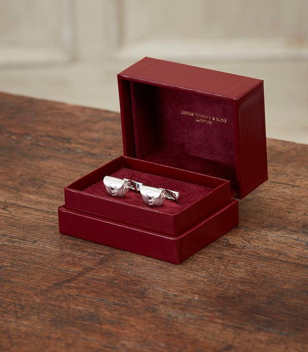 Purdey Cartridge Bag Cufflinks In Silver