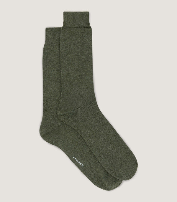 purdey Cashmere Blend Socks in Loden