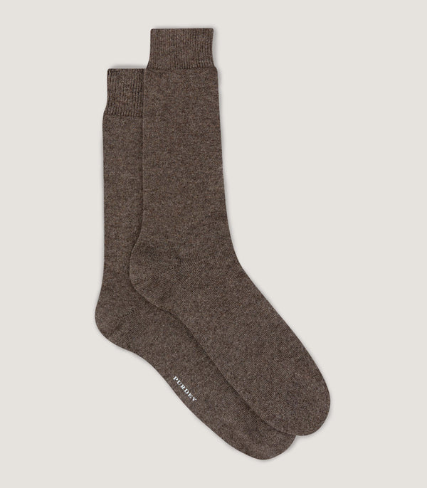 purdey Cashmere Blend Socks in Taupe
