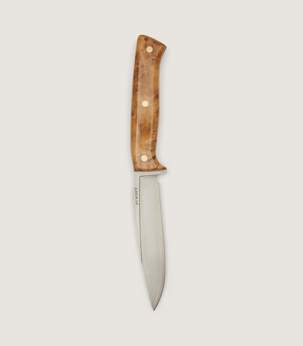 Purdey Coldharbour Hunter Knife - 5 Inch In Burr Oak