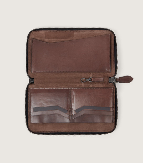 Purdey Crossbody Wallet In Dark Brown