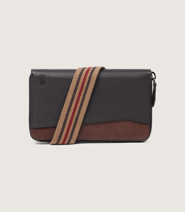 purdey Crossbody Wallet In Dark Brown