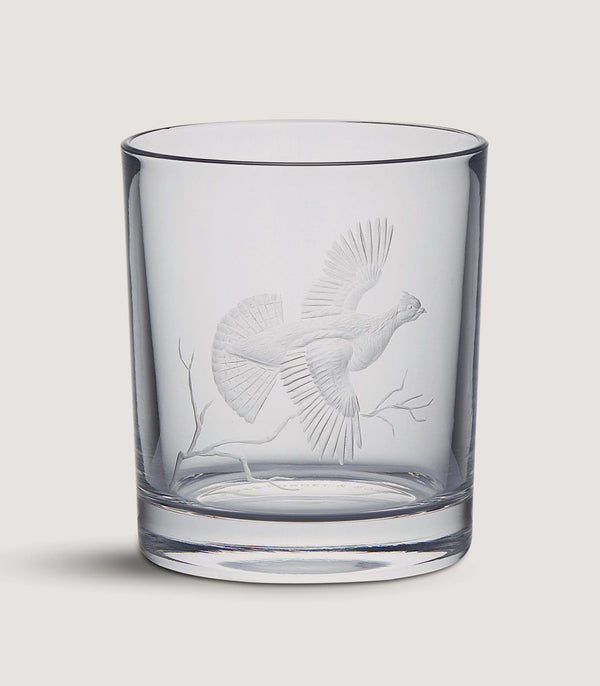 purdey Crystal Tumbler - Ruffed Grouse
