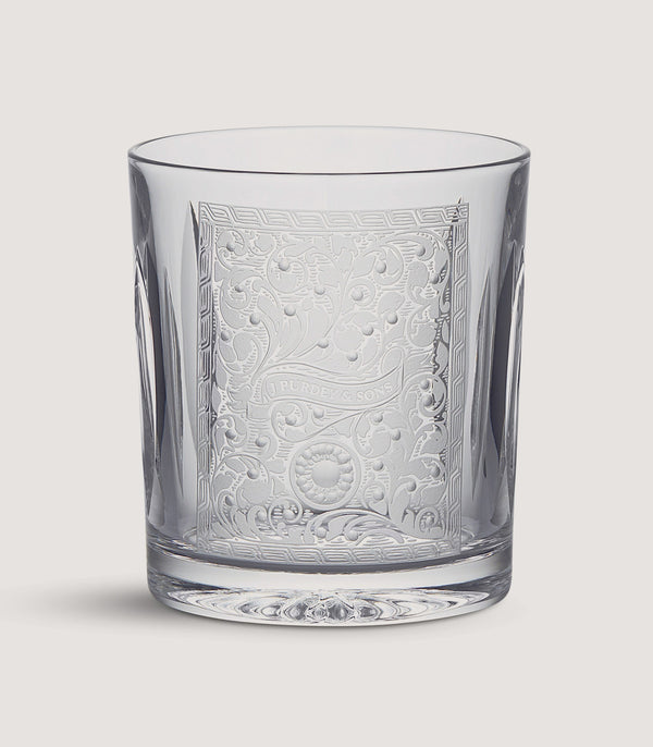 purdey Crystal Tumbler With Scroll Engraving