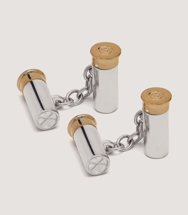 purdey Double Cartridge Silver Cufflinks In Silver
