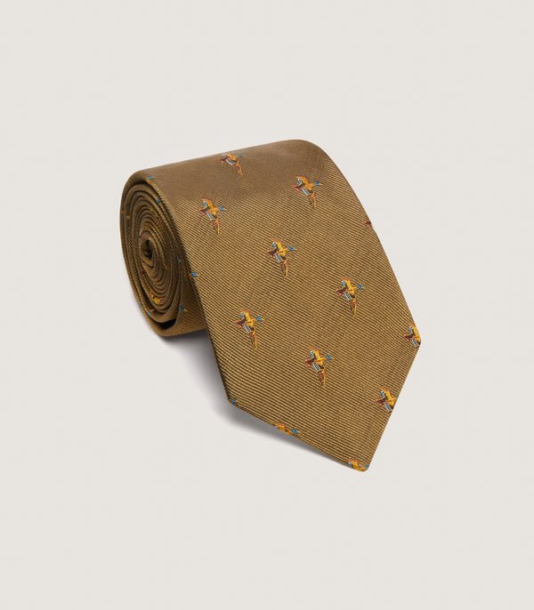 purdey Duck Tie in Gold Brown