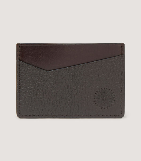 purdey Featherburst Card Holder In Dark Brown