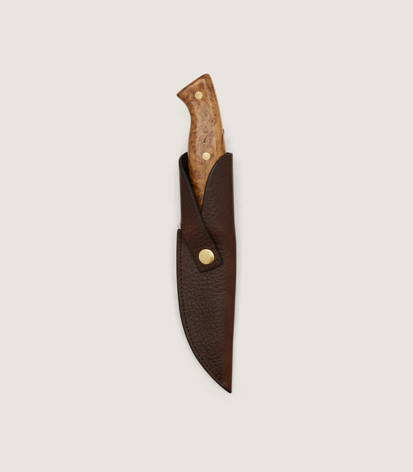 Purdey Flagstaff Hunter Knife - 4 Inch In Burr Oak