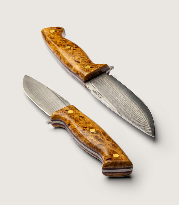 Purdey Flagstaff Hunter Knife - 4 Inch In Burr Oak