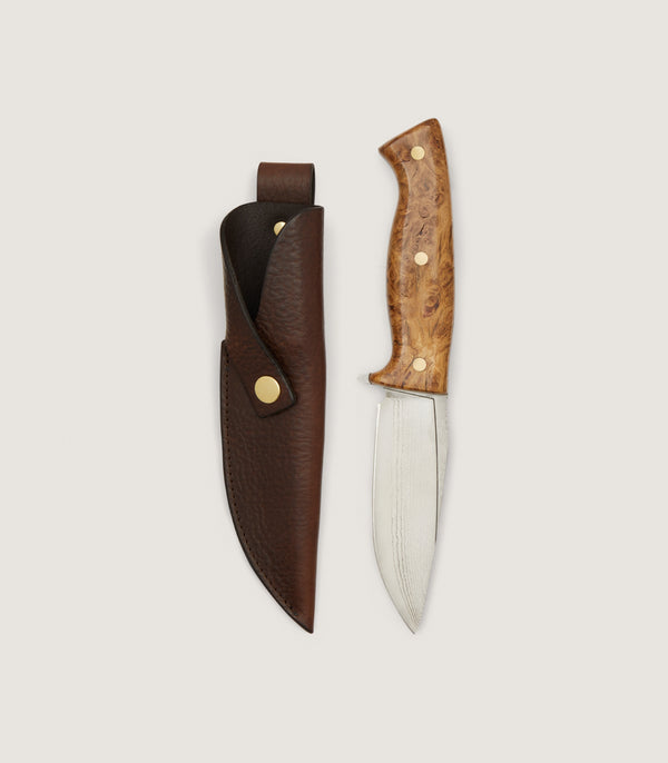 purdey Flagstaff Hunter Knife - 4 inch In Burr Oak
