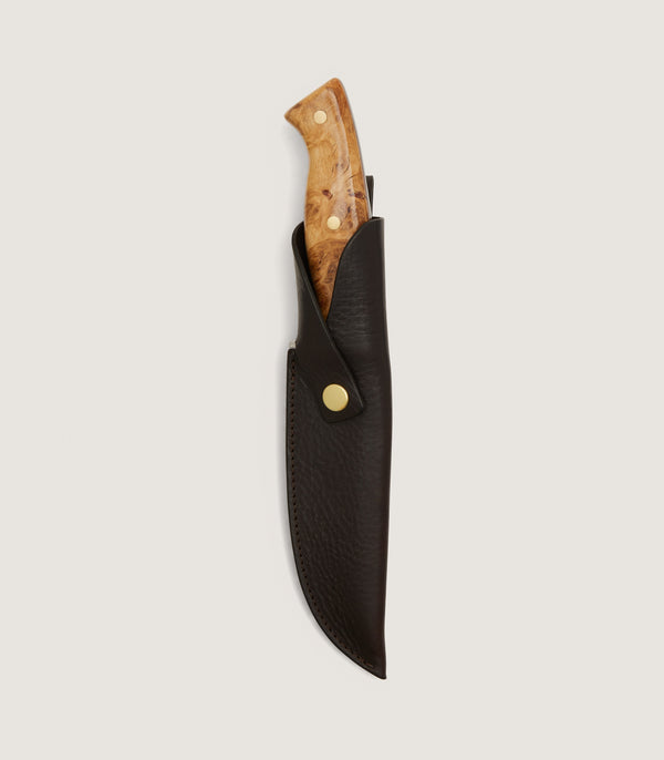 Purdey Flagstaff Hunter Knife - 5 Inch In Burr Oak