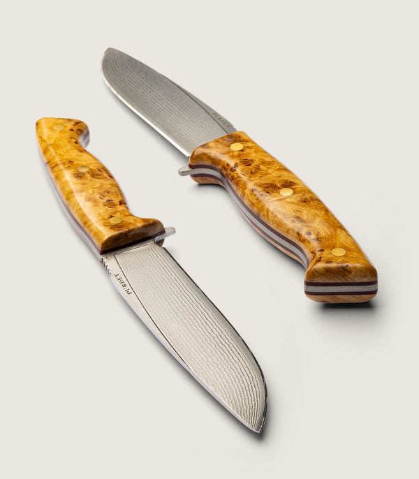 Purdey Flagstaff Hunter Knife - 5 Inch In Burr Oak