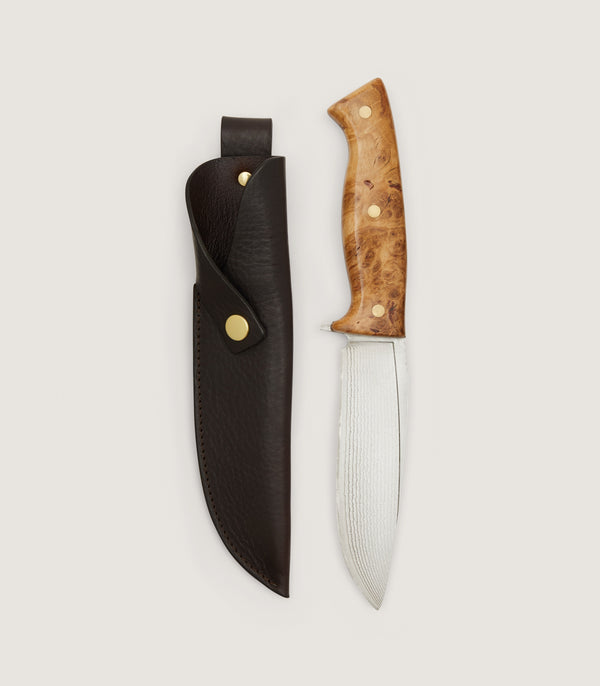 purdey Flagstaff Hunter Knife - 5 inch In Burr Oak
