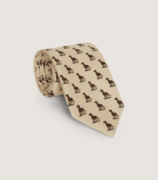 purdey Gun Dog Tie in Mushroom