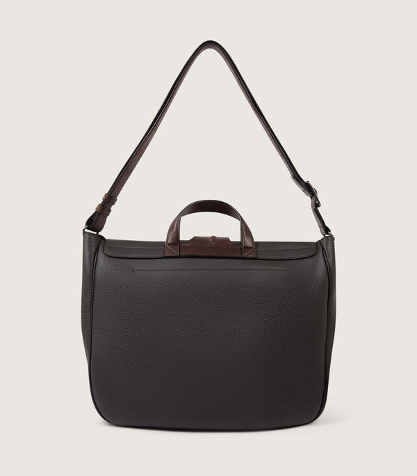 Purdey Leather Field Bag In Dark Brown