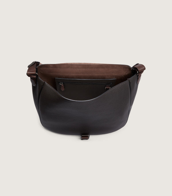 Purdey Leather Field Bag In Dark Brown