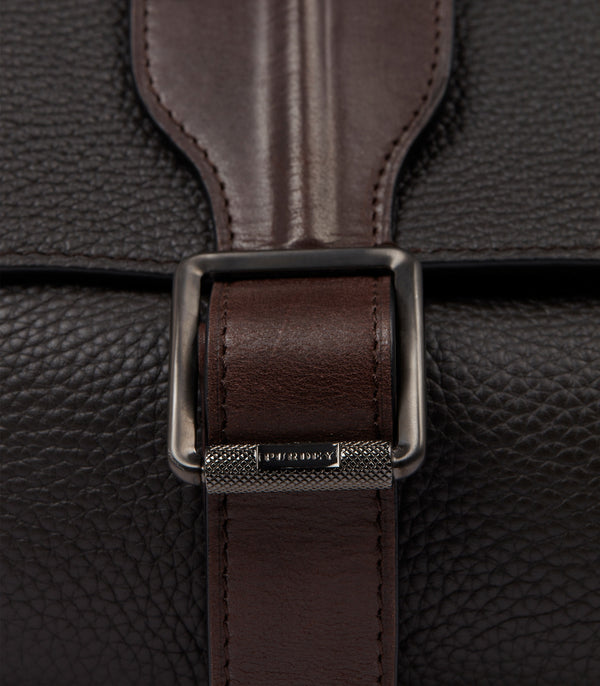 Purdey Leather Field Bag In Dark Brown