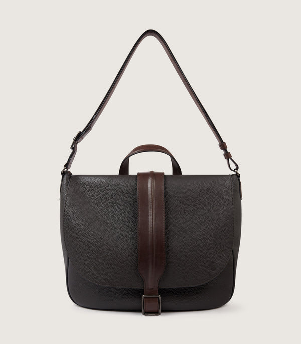 purdey Leather Field Bag In Dark Brown