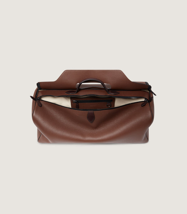 Purdey Leather Holdall Suiter Decoy In Cognac