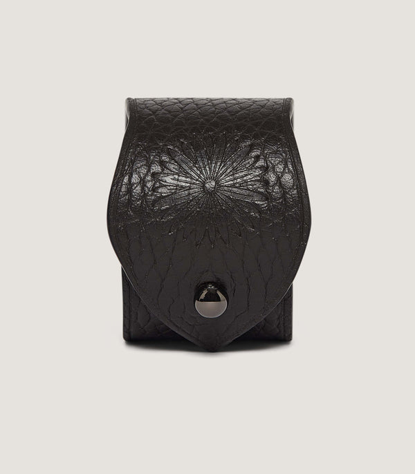 purdey Leather Napkin Ring in Dark Brown