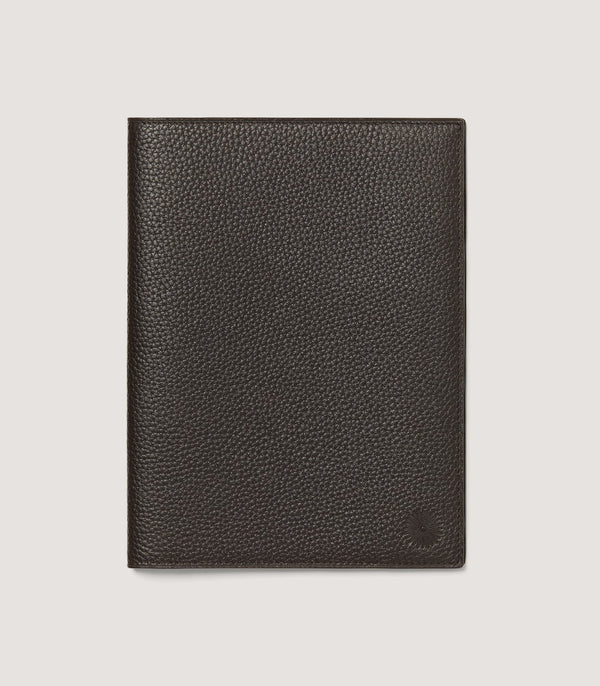 purdey Leather Notebook Cover in Dark Brown