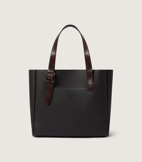 Purdey Leather Tote Keeper In Dark Brown