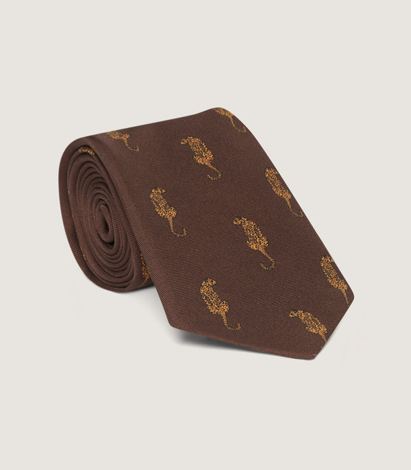 purdey Leopard Tie