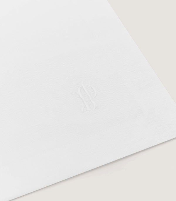 Purdey Linen Napkins With Embroidery In White
