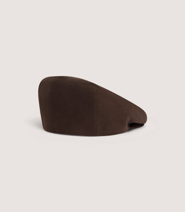 Purdey Litton Alcantara Cap In Dark Brown