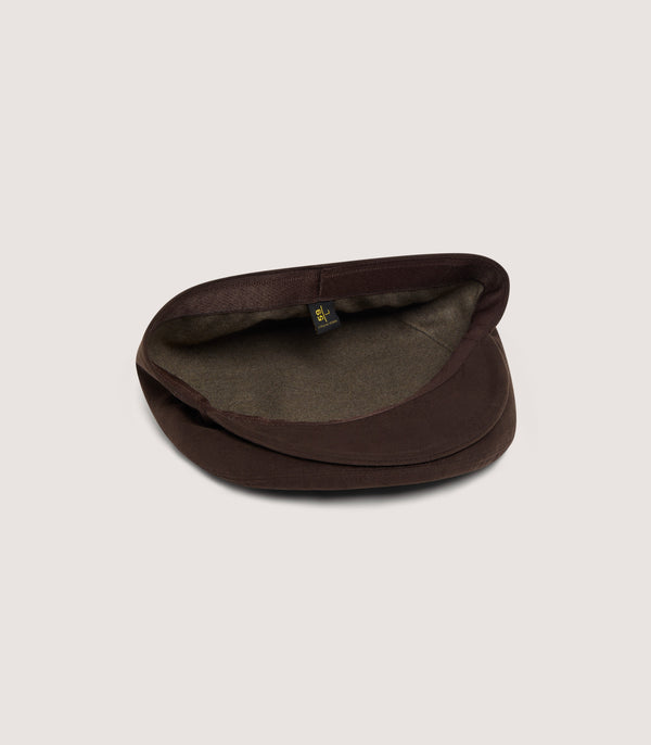 Purdey Litton Alcantara Cap In Dark Brown