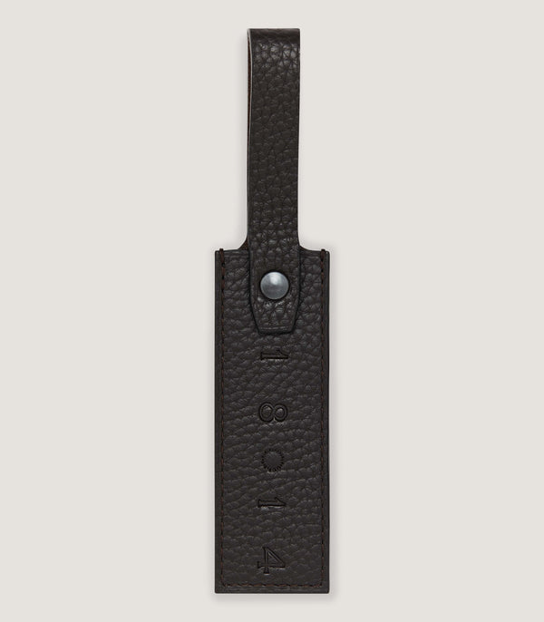 purdey Luggage Tag in Dark Brown