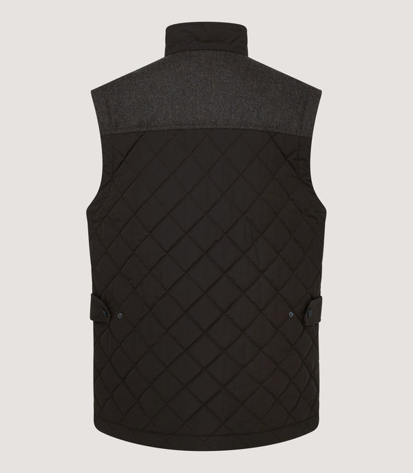 Purdey Men's Cambridge Quilted Gilet In Walnut