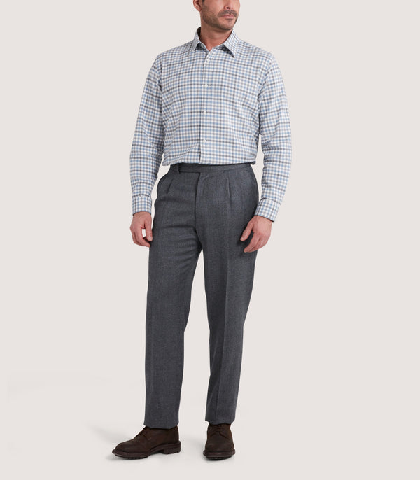 Purdey Men's Check Flannel Shirt In Dove