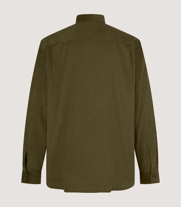 Purdey Men's Cotton Double Pocket Shirt In Moss
