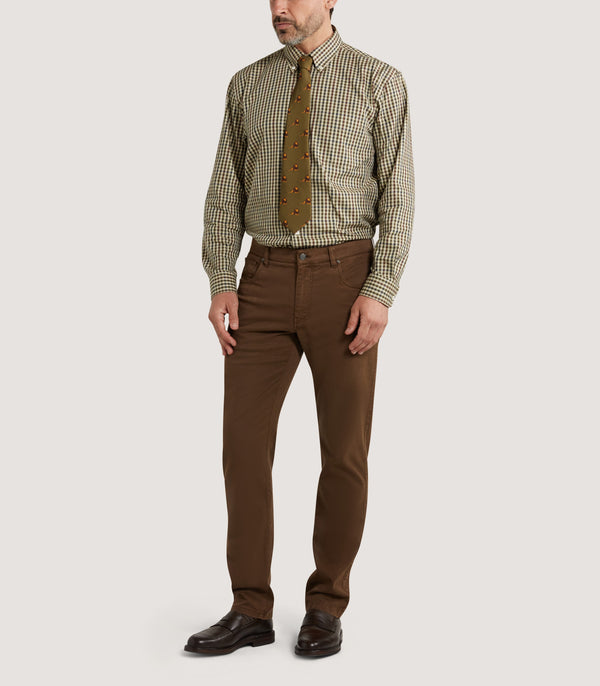 Purdey Men's Five Pocket Trouser In Walnut