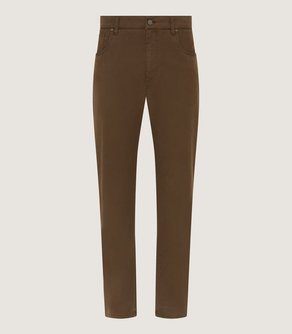 purdey Men's Five Pocket Trouser in Walnut